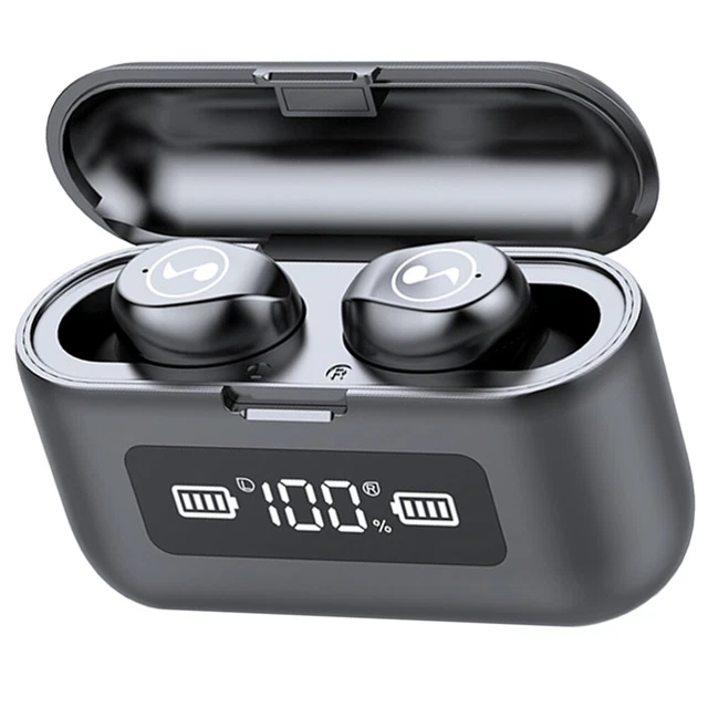 1 Pair Noise Reduction Wireless Earphones Battery Display TWS Headset Sports