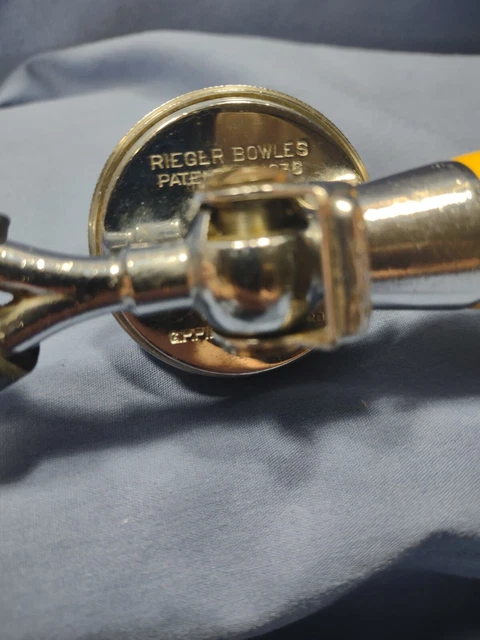 Vintage Rieger Bowles Pilling Sprague Stethoscope Antique Medical Yellow Bell 3