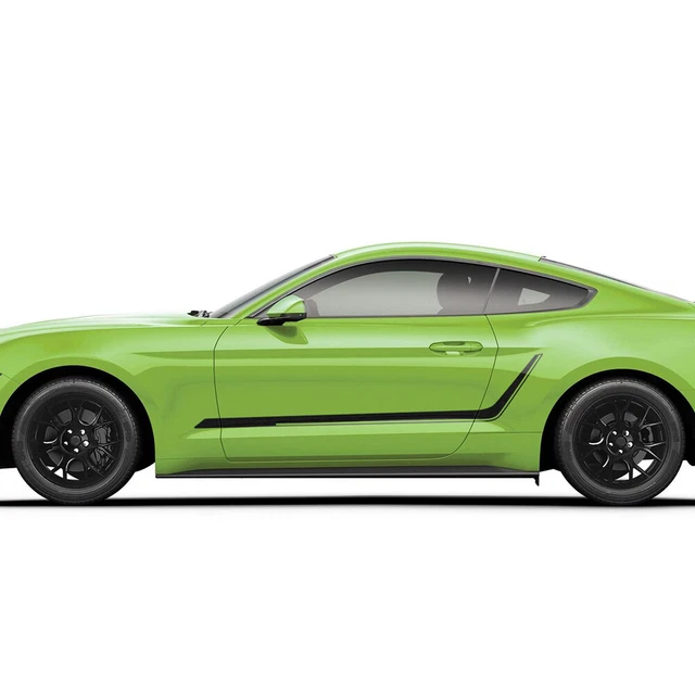 2x For Ford Mustang Rocker Panel Racing Stripes Body Side Skirt Decal Sticker