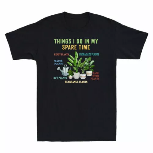 Things I Do In My Spare Time Plants Funny Gardener Gardening Retro Men's T-Shirt