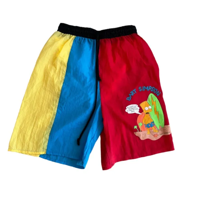 Bart Simpson 1991 Vintage Swim Shorts Boardshorts Size 58/60 90s The Simpsons