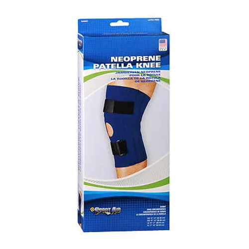 Sportaid Genou Bretelles Ouvert Rotule Bleu Néoprène XL 43.2-48.3cm 1 À Par Sc