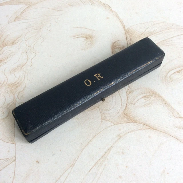 Écrin Ancien En Bois Gainé Pour Porte-plume Stylo Plume - Mention OR - Fin XIXème Siècle - Occasion