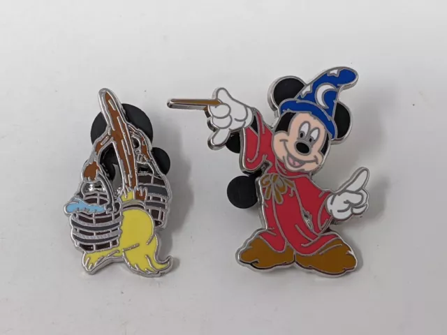 Disney Parks Sorcerer Mickey Mouse Magic Brooms Fantasia Pins Sorcerer Hat HKDL