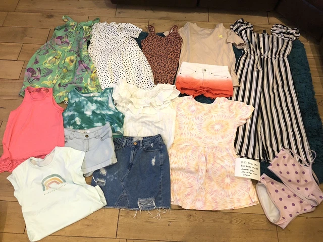 Girls age 11-12 years clothes bundle summer Next River island new look dress top