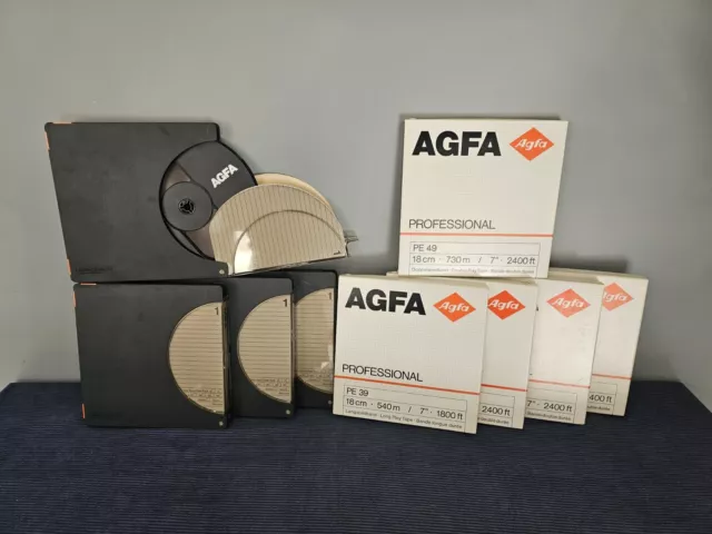 Lot de 9 Bandes Magnétiques Agfa