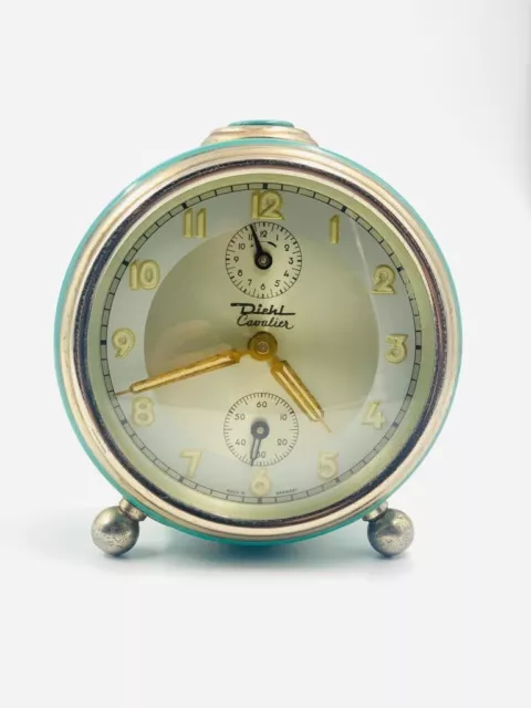 Rarität Diehl Dekorativer mechanischer Wecker alarm clock  1950er - 1960er