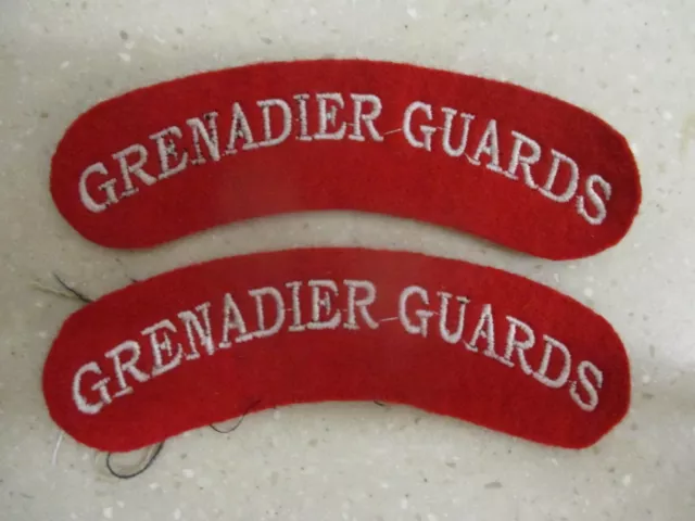 WW2 BRITISH ARMY Grenadier Guards cloth shoulder titles Reenactment $6. ...