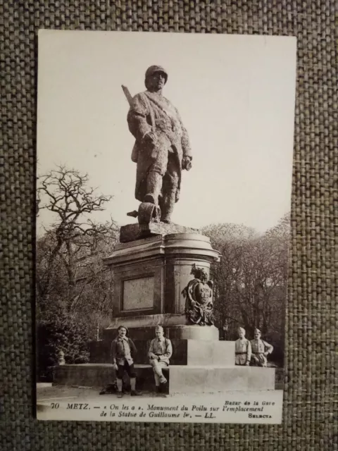 Cpa Metz Statue De Guillaume I Er