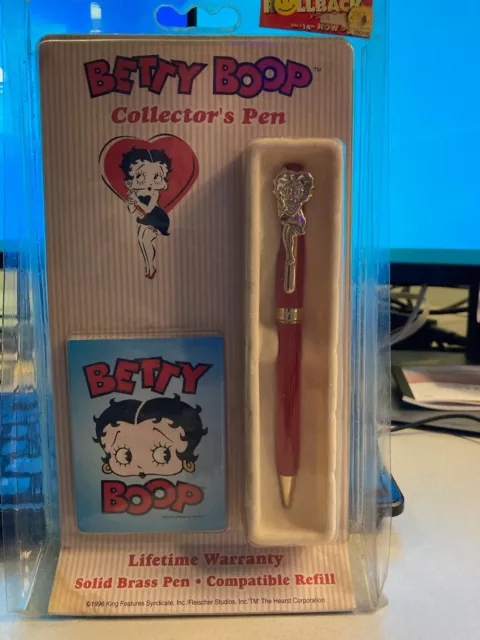 NEW!! Betty Boop Vintage 1996 Collectors Solid Brass Ball Point Pen Refillable