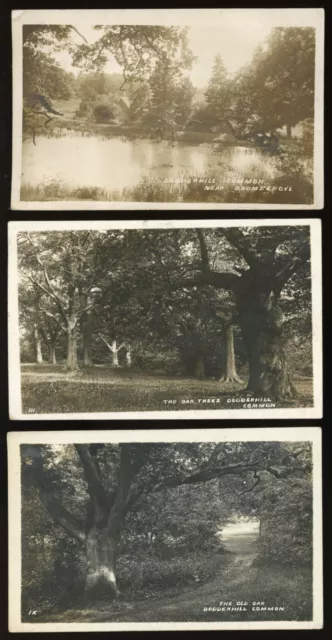 DODDERHILL COMMON 3 photographic postcards. Near Hanbury, Droitwich & Bromsgrove