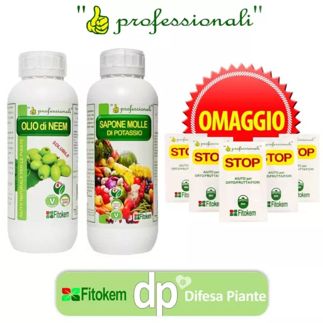 Olio di Neem idrosolubile 1L + Sapone molle di potassio 1L + OMAGGI - KIT+BST5