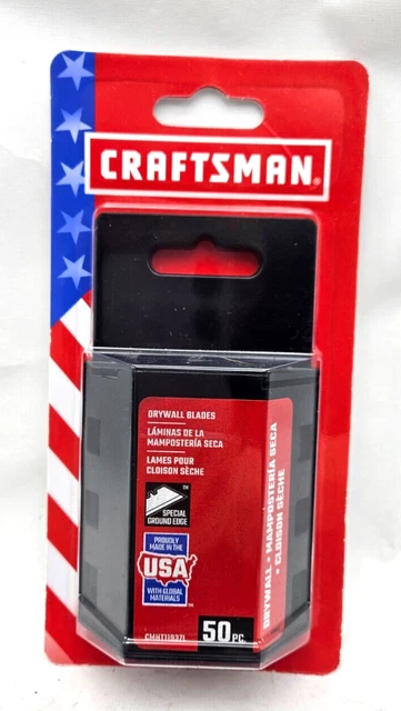 Craftsman Drywall Blades 50 Pieces CMHT11937L Induction Hardened Edge NEW