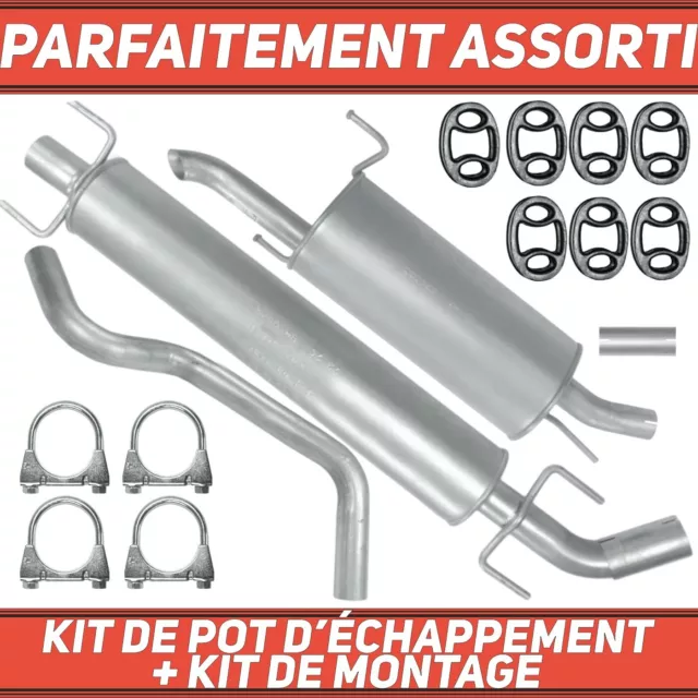 Kit de pot d’échappement Silencieux pour Opel Zafira A I 1 1.6i 16V 1.8i 16V