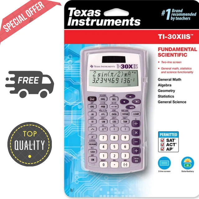 TEXAS INSTRUMENTS TI30X IIS 2 Graphing Calculator Scratch 2Line Solar