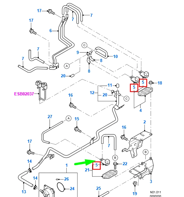 FORD RANGER MK2 Vacuum Pump And Hose Valve Assy 4132261 NEW GENUINE £