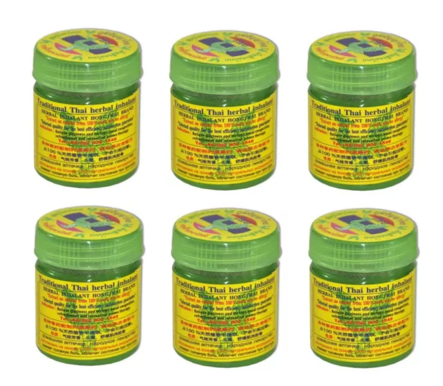 6 X Hong Thai Inalatore Di Erbe Oli Essenziali Aromaterapia