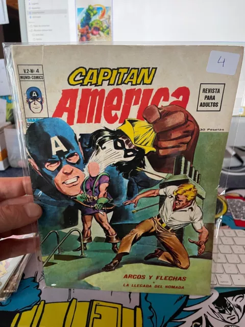 Ediciones Vertice Capitan America Numero 4 Buen Estado De Conservacion