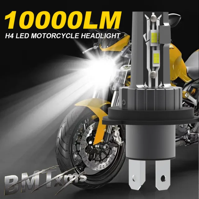 H4 LED Front Light Bulb Headlight Hi/Lo Beam Super Bright 6500K For Motorcycle