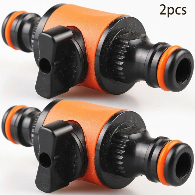 2pcs 1/2 Garten Schlauch Rohr IN Line Wasserhahn Ausgeschaltet Ventil Passform