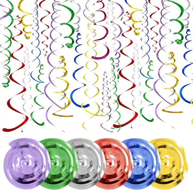 12 PCS Hanging Spiral Swirls Birthday Wedding Ceiling Decoration Party Supplies