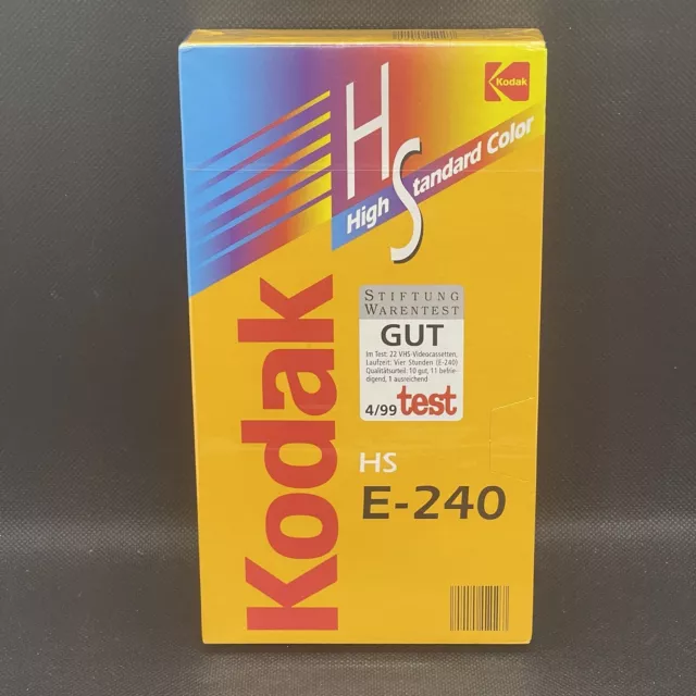 Kodak E-240 VHS Videokassette - HS HIGH Standard Color - NEU & OVP✅