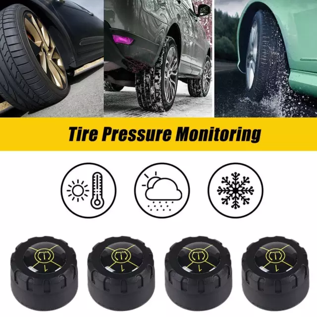 Car TPMS Bluetooth 5.1 Tire Pressure Monitoring System 4 External Sensor App