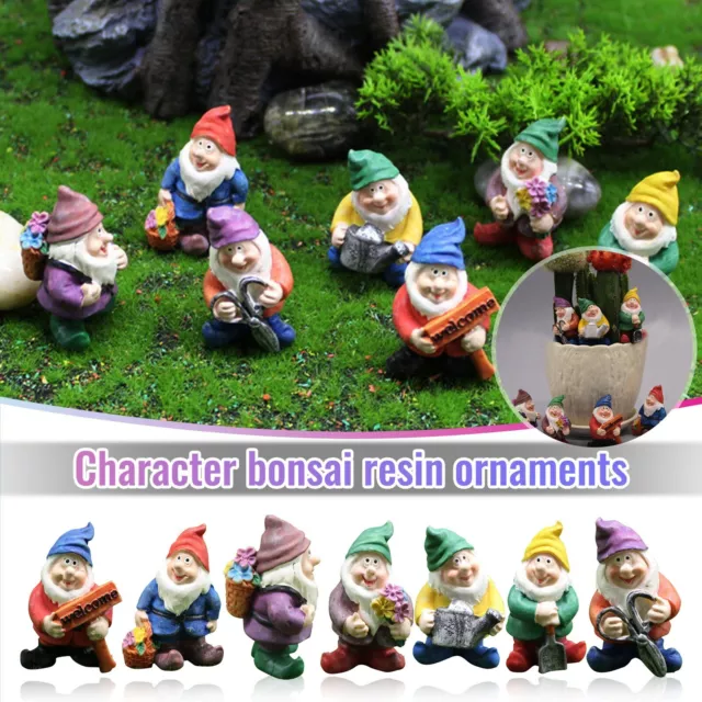 Resin Home Ornaments Crafts Garden Bonsai Micro Landscape Dwarf Statue Decor AU