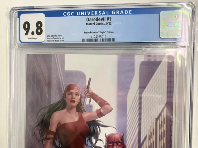 DAREDEVIL #1 (2022) CGC 9.8 Junggeun YOON Store EXCLUSIVE VIRGIN Var Elektra NM 2