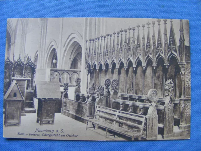 Postkarte Ansichtskarte kleinformat alt Sachsen-Anhalt Naumburg Dom Chor