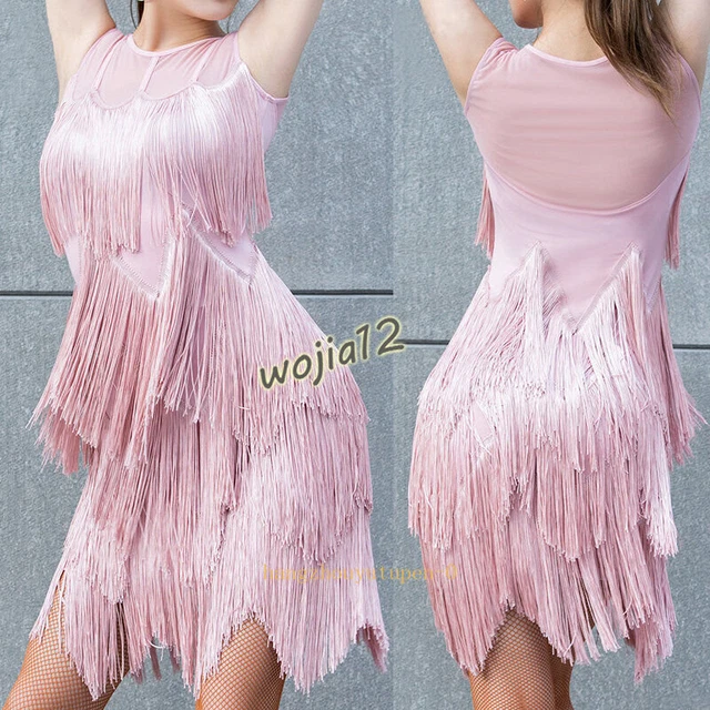 Latin Dance Training Tassel Dress Performance Dance Skirt Sexy Women Competition