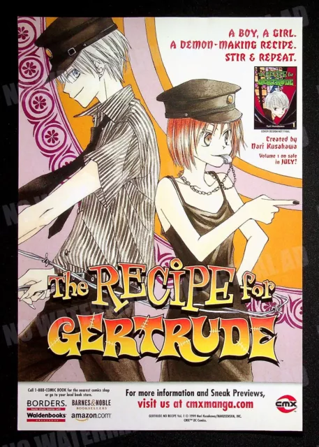 Recipe For Gertrude CMX Print Magazine Ad Poster Manga ADVERT Nari Kusakawa