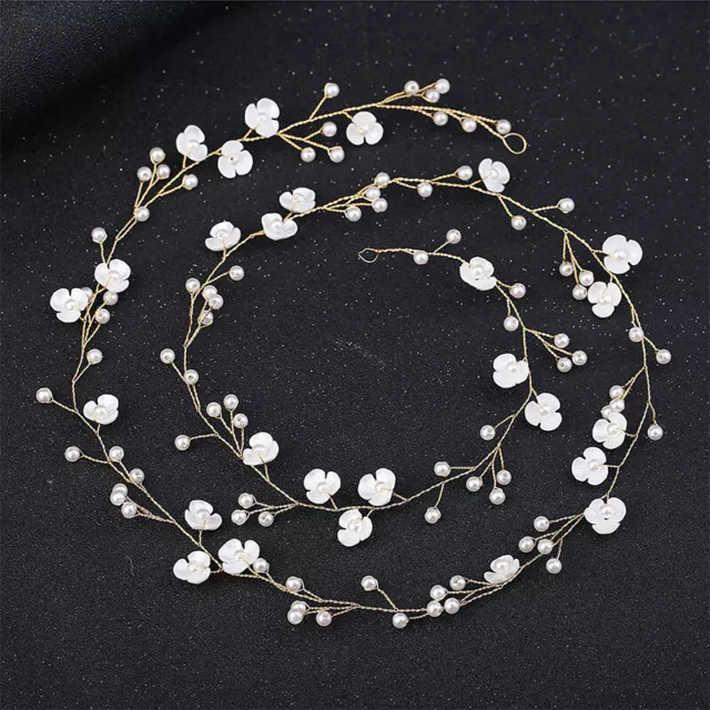 Crystal Headbands Wedding Hair Accessories Handmade Floral Pearl For Bride Gi NM