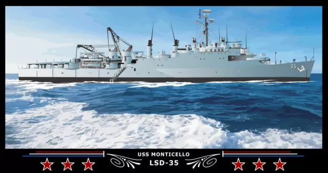 Navy Emporium USS Monticello LSD-35 Art Print