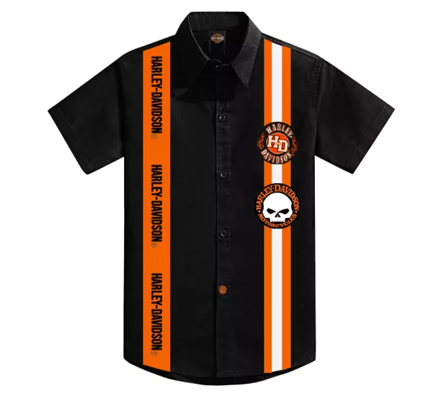 Harley Davidson Camicia Bambino Ufficiale e Originale - Taglie da 4 a 12 Anni