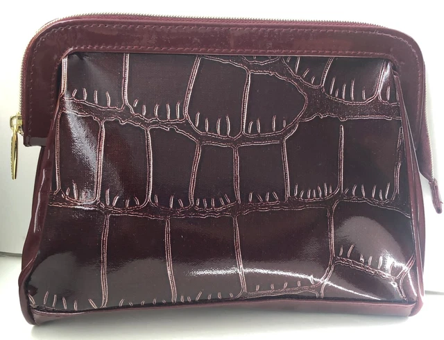 Lancôme Make-up Bag Faux Croc Travel Cosmetics Bag