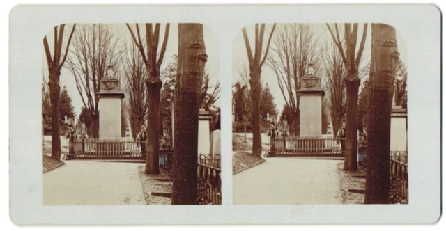 Stereo-Fotografie unbekannter Fotograf, Ansicht Mainz, Veteranendenkmal auf dem