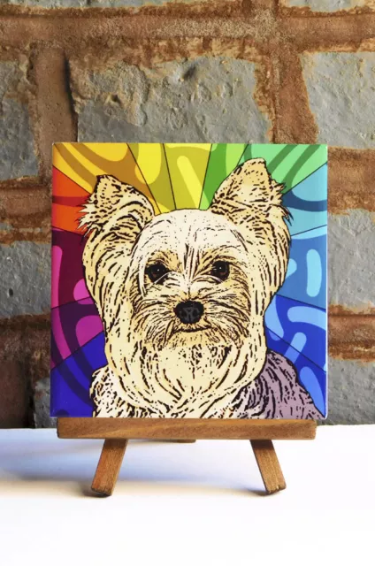 Yorkie Ceramic Coaster Tile