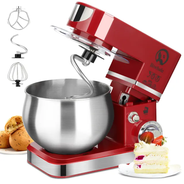 Aucma Kitchen Electric Stand Mixer 6.5QT 6+P Speed Tilt Head with Dough  Hook, Wire Whip & Beater Stainless Steel Bowl - AliExpress