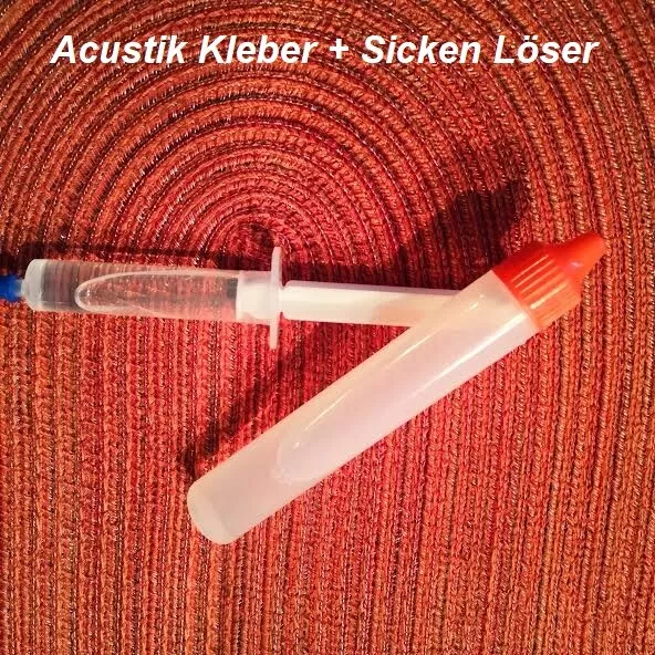 Acustic Sicken Kleber + Löser - foam ring akustic glue + remover  10 KL+10 SL