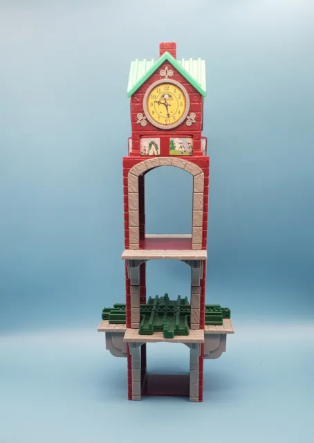 Rare Fisher Price Geo Trax HIGH CHIMES CLOCK TOWER Lights, Chime, Music