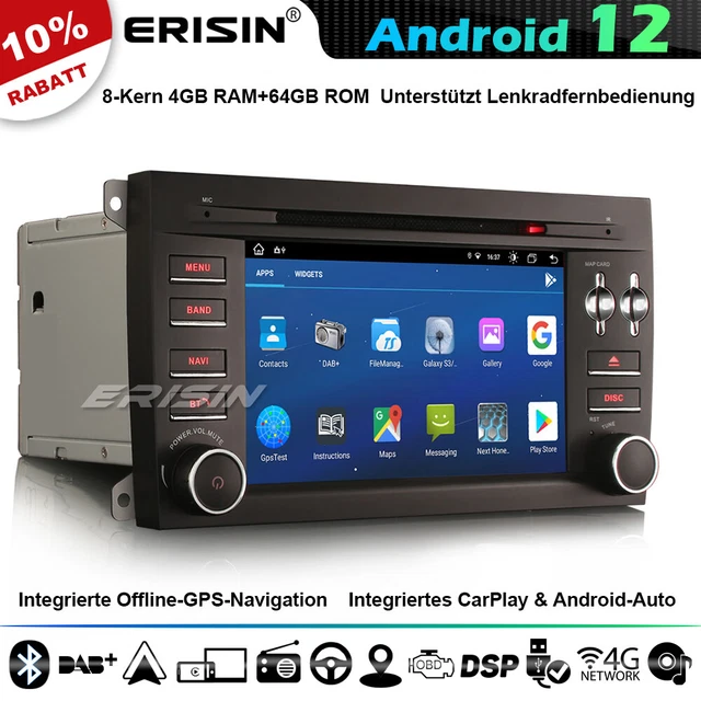 CAMECHO Qualcomm 8 Core 4 64G Android 15 DSP Car Radio for Porsche