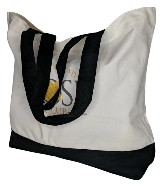 Gwinnett County Sz Large Logo Printed Tote Ivory Handbag