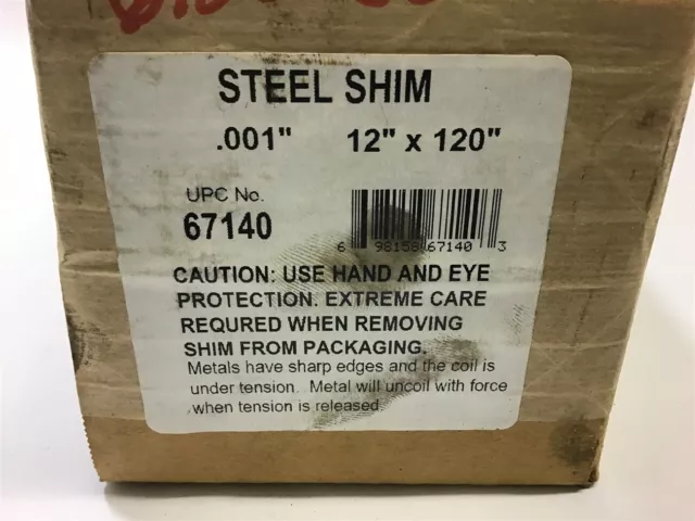 67140 Steel Shim 0.001" x 12" x 120" 3