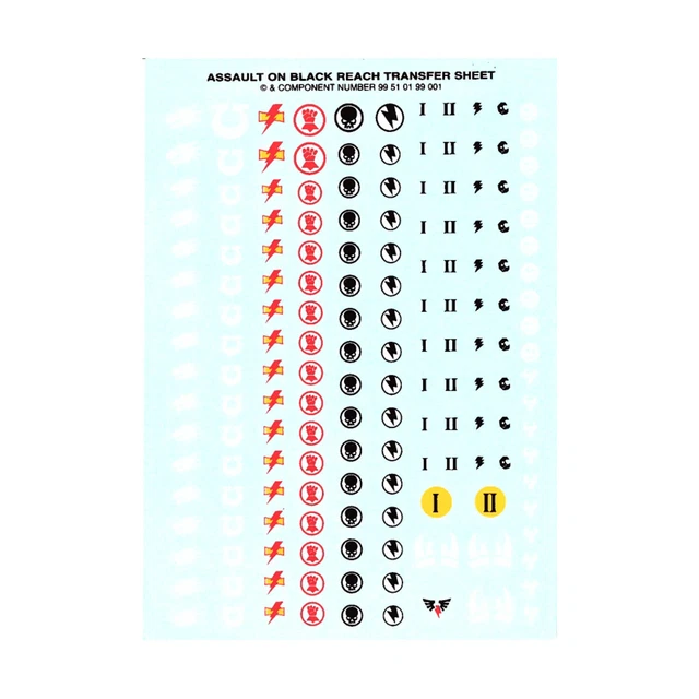 Games Workshop Warhammer 40,000 Loose Assault on Black Reach Transfers #1 NM