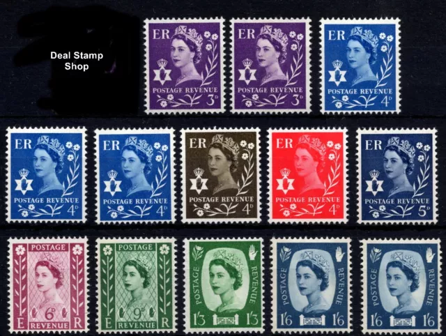 GB 1958-70 Northern Ireland Pre-Decimal Definitive Set of 13 MNH Unmounted Mint