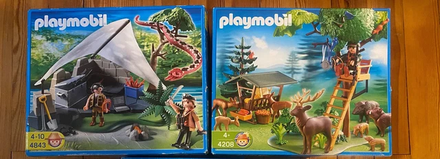 Playmobil Sets, Forschungsexpedtiton 4843 & Wildfütterung 4208 mit Verpackung