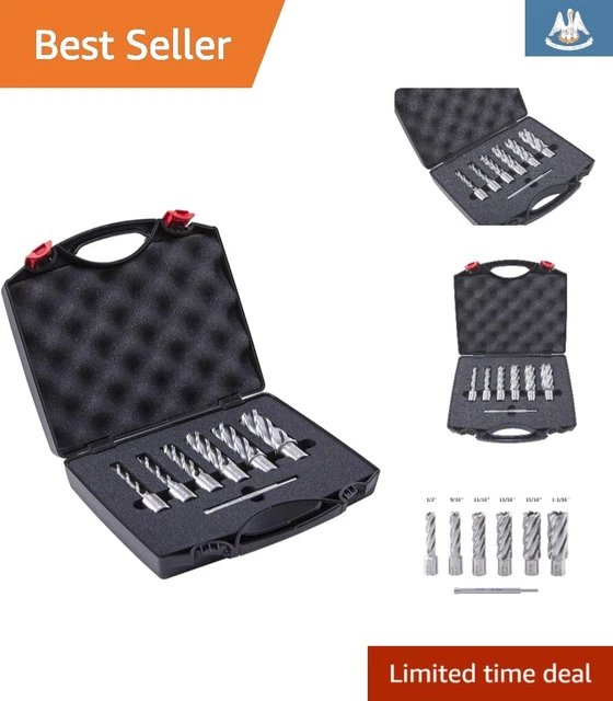 Premium HSS ANNULAR Cutter Set - 2" Cutting Depth - Efficient Steel Drilling