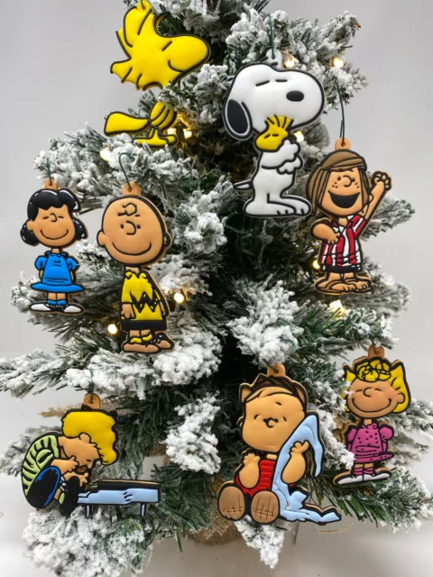 Peanuts Charlie Brown and Snoopy Christmas Ornament Set 8 Piece Set 2