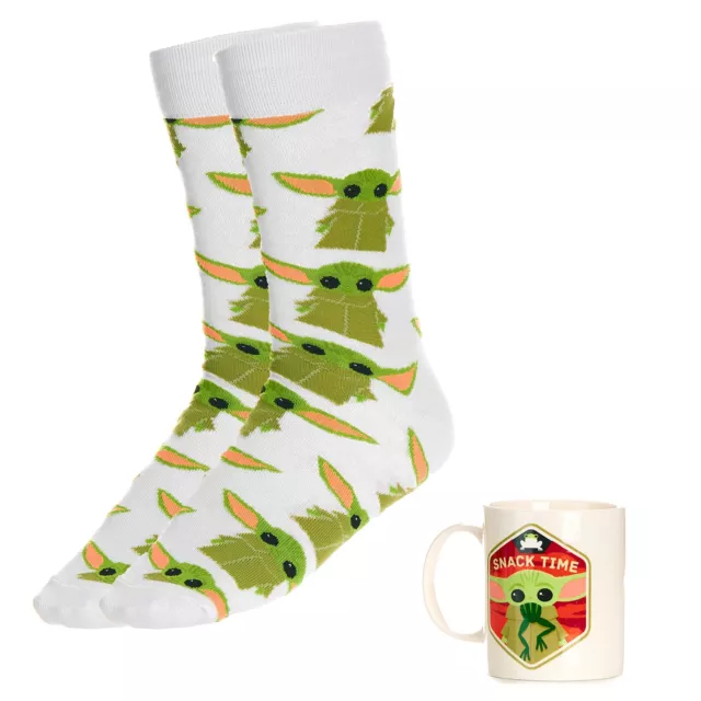 Paladone Mandalorian Child Baby Yoda Mug and Socks Set, Officially Licensed Star